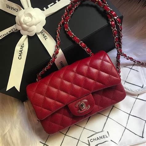 red Chanel handbags for women